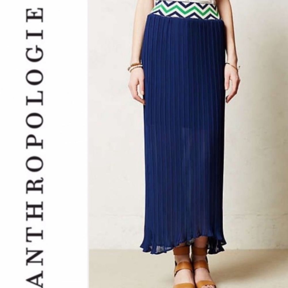 NWOT Lucy & Laurel Pleated Maxi Skirt – Women’s Small, Colorful Elastic Waist